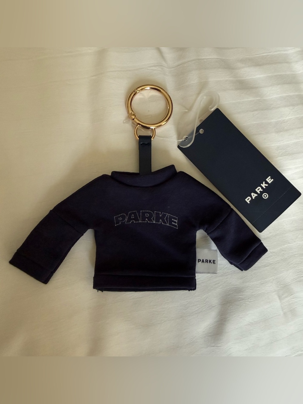 PARKE x Target Keychain Mockneck Navy Mini Sweatshirt NEW NWT
